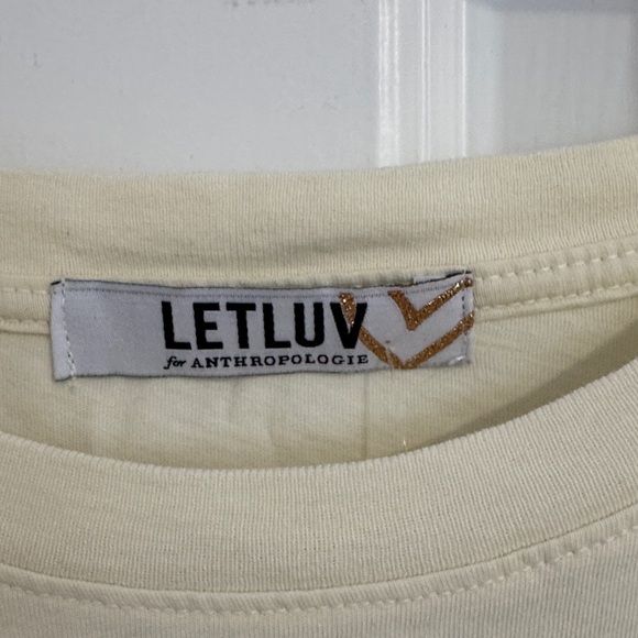 Anthropologie Cream Cheetah Graphic Tee - Picture 4 of 8